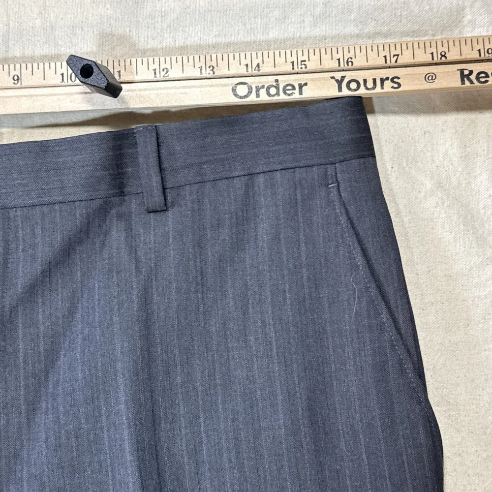 Jos. A. Bank Joseph Slim Fit Suit 41R W32 L31 Charcoal Grey Pinstripe 100% Wool